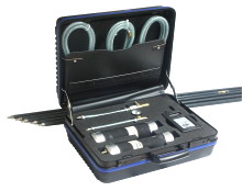 Hausanschlussprüfgerät-Set im Koffer und zusätzlich mit Einzelteilen